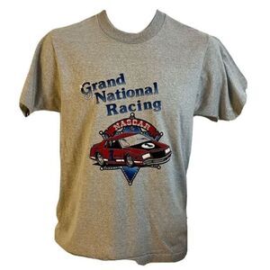 Screen Stars 80's NASCAR Racing Gray T-Shirt. Size Medium
#singlestitch